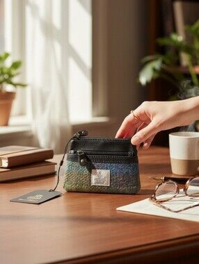 Maccessori coin purse By Harris Tweed
